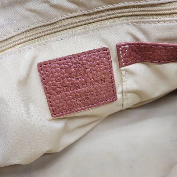 SOLD Cole Haan Village Spos Leather Barrel Bag Vtg 80s Vibe Country - Picture 9 of 11